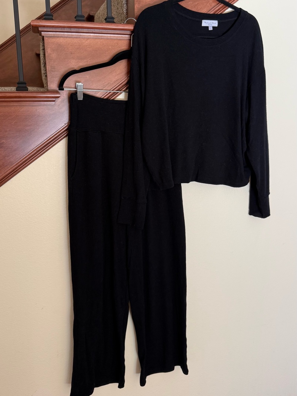 Michael Stars Black Knit Jogger Set